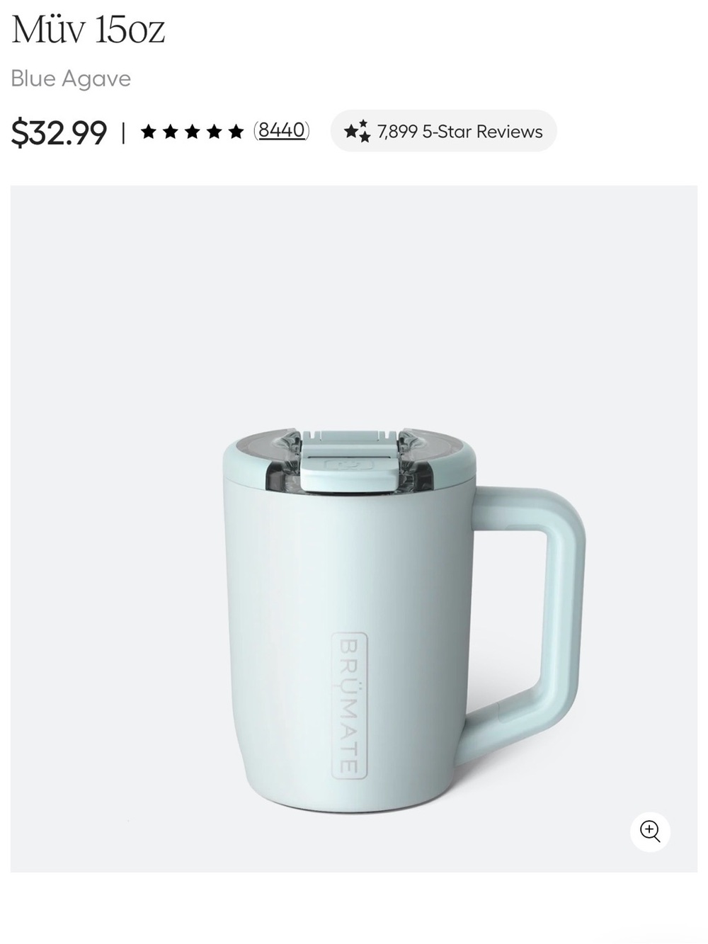BrüMate Insulated Travel Mug - Blue Agave